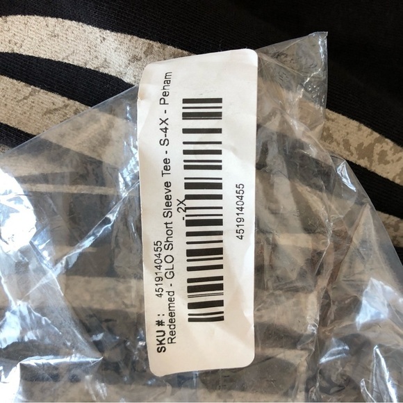 Glo Womens Christian Redeemed Black T- Shirt Cotton 2X NWT - Picture 9 of 9